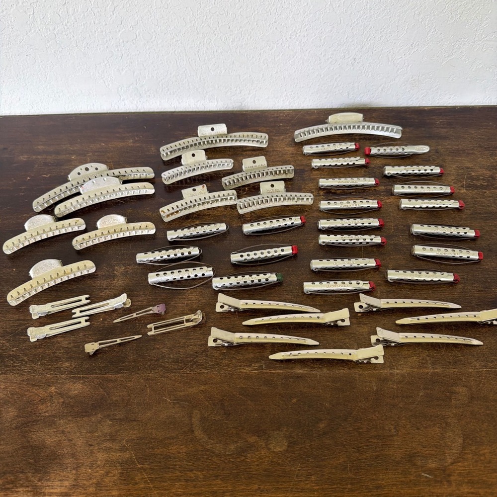 VTG‎ Metal Aluminum Hair Rollers Curler Perm Mixed Lot of 45 Goody Tip Top USA